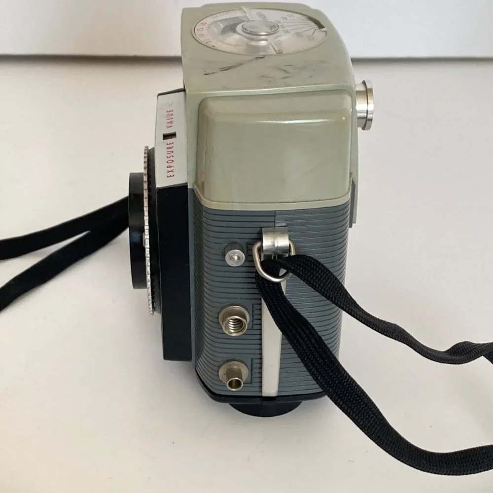 Kodak Brownie Starmeter Camera With Flash Attachment and Carry Strap 1960s Vtg